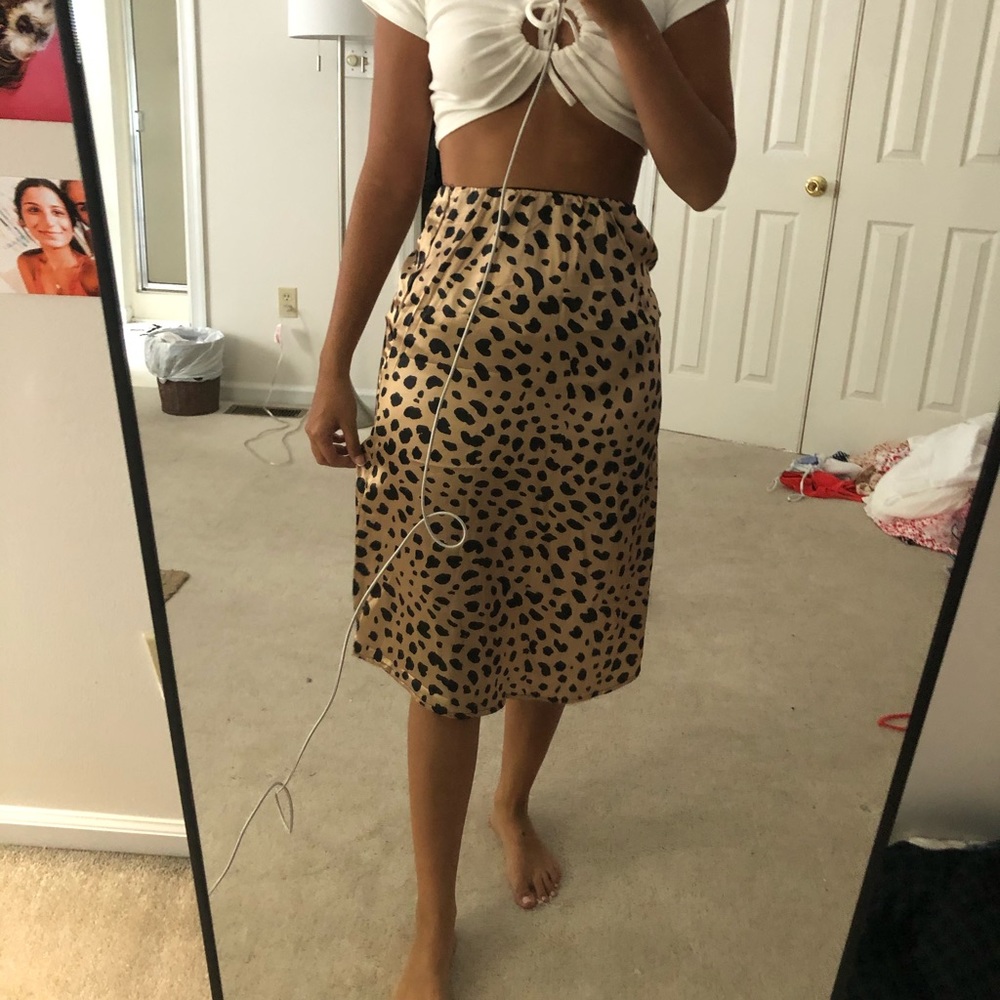 long cheetah skirt